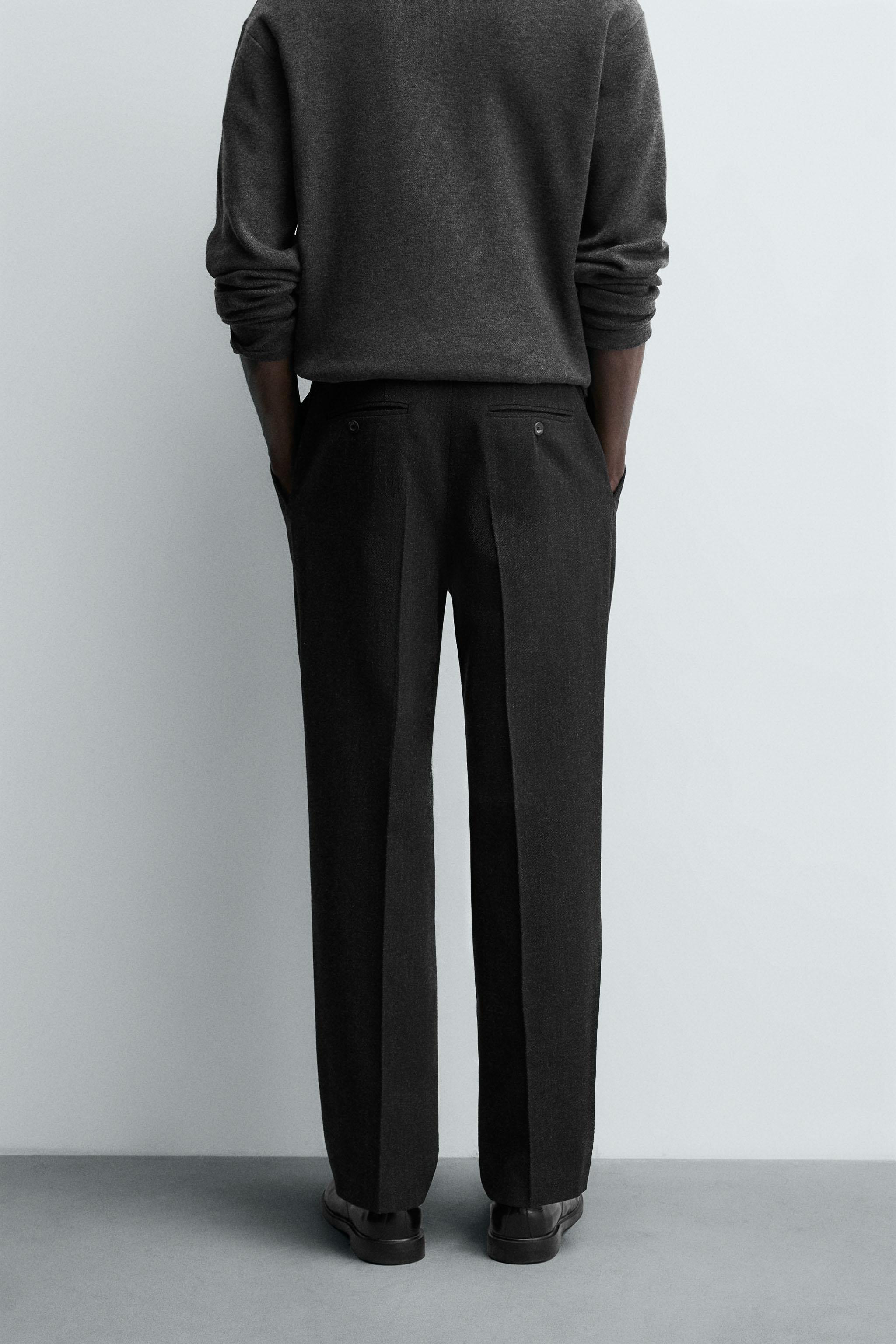 TEXTURED COTTON - WOOL PANTS LIMITED EDITION